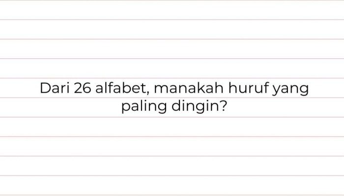 Teka-Teki Logika Satu Jawaban Benar Tapi Semua Tampak Benar
