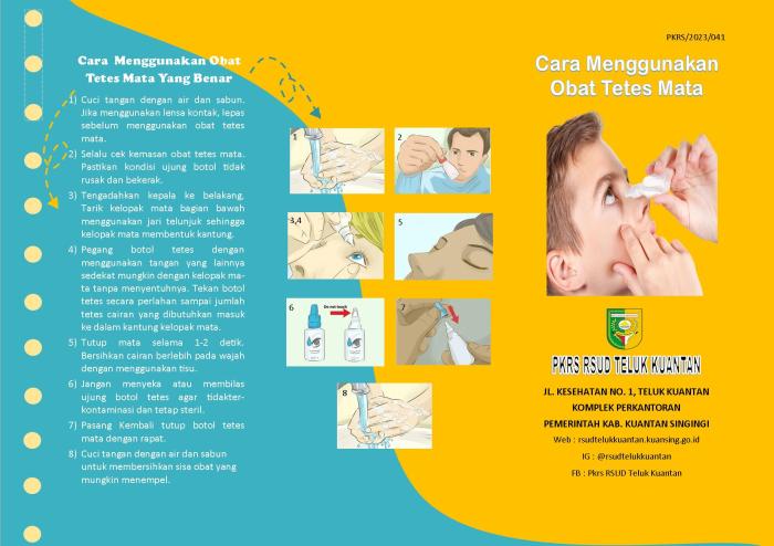 LEAFLET PENGGUNAAN OBAT TETES MATA | RSUD Fakta Medis: Bahaya Terlalu Sering Menggunakan Obat Tetes Mata