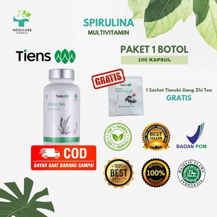 Jual Penambah Daya Tahan Tubuh Spirulina Suplemen Multivitamin ...