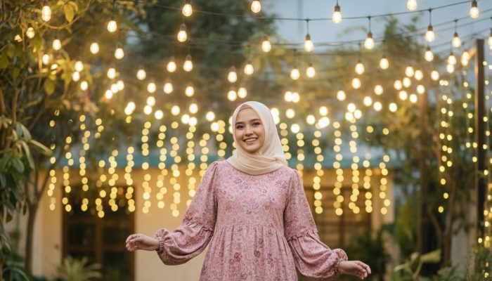 10 Model Gamis Batik Lengan Balon Dusty Pink untuk Acara Keluarga yang Anggun