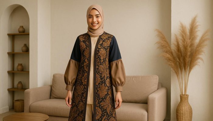 10 Kardigan dan Tunik Batik Motif Unik yang Stylish untuk Hijaber
