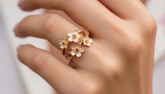 8 Model Cincin Emas Motif Bunga Anggun dan Bermakna yang Tren 2025