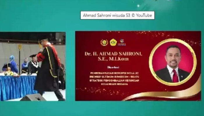 Viral Ahmad Sahroni Tampil ke Publik Usai Diwisuda S3 Doktor Ilmu Hukum