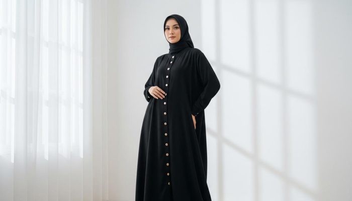 9 Gaya Gamis Hitam yang Tak Monoton Simpel dan Berkelas