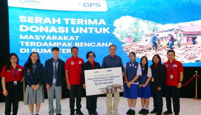 Donasi Peduli Sumatera-Aceh oleh Global Prestasi School Melalui MNC Peduli